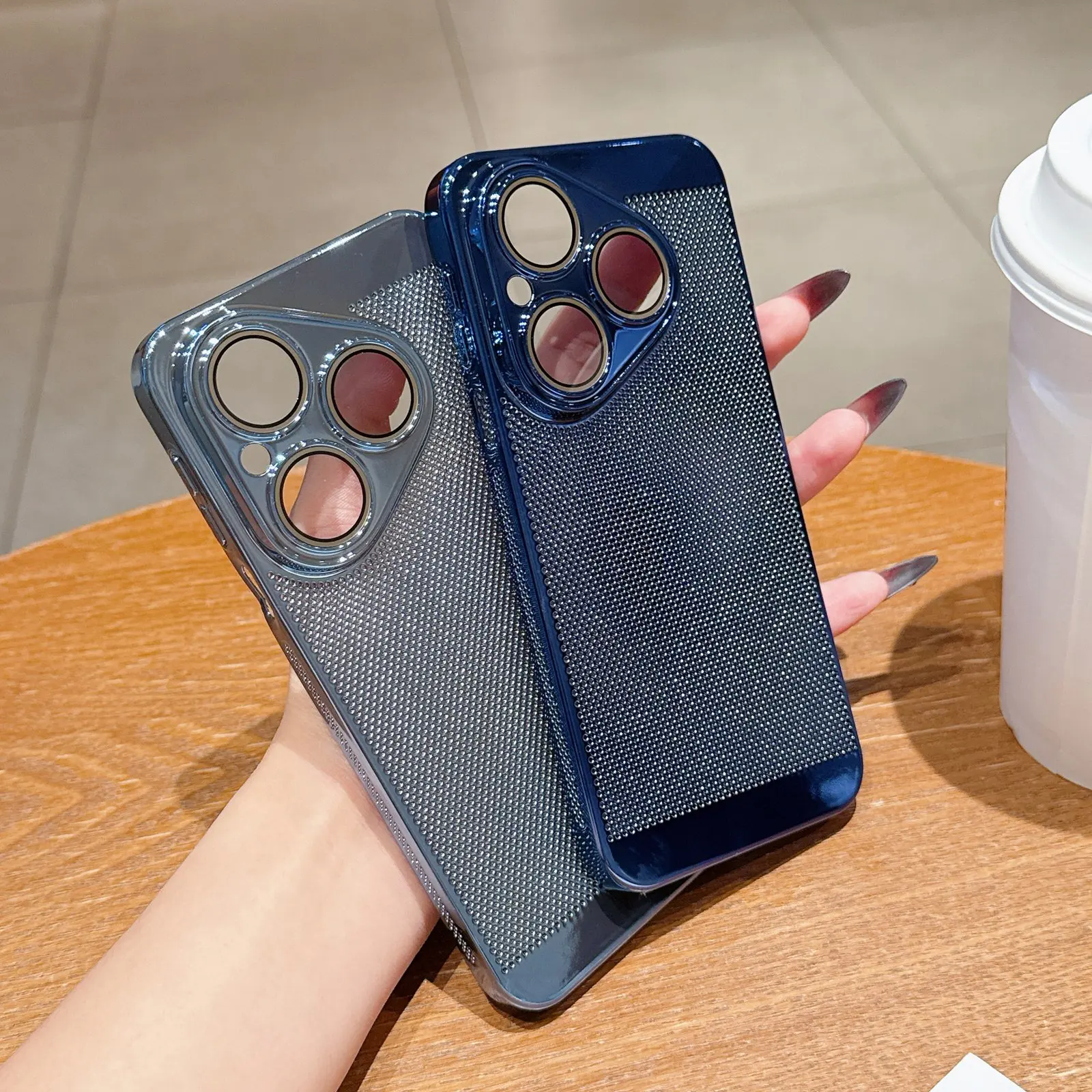 تصفيح تبديد الحرارة تنفس شبكة الحال بالنسبة لهواوي بورا 80 70 P60 الفن P50 كاميرا حماية جوفاء شبكة الصلب الغطاء الخلفي