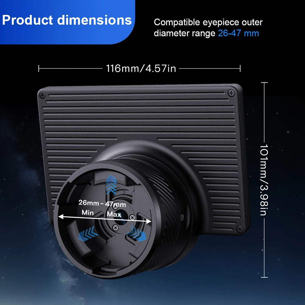 4.3 بوصة واي فاي العدسة الإلكترونية 1MP 1080P IPS شاشة تلسكوب كاميرا رقمية العدسات لملحقات التلسكوبات الفلكية
