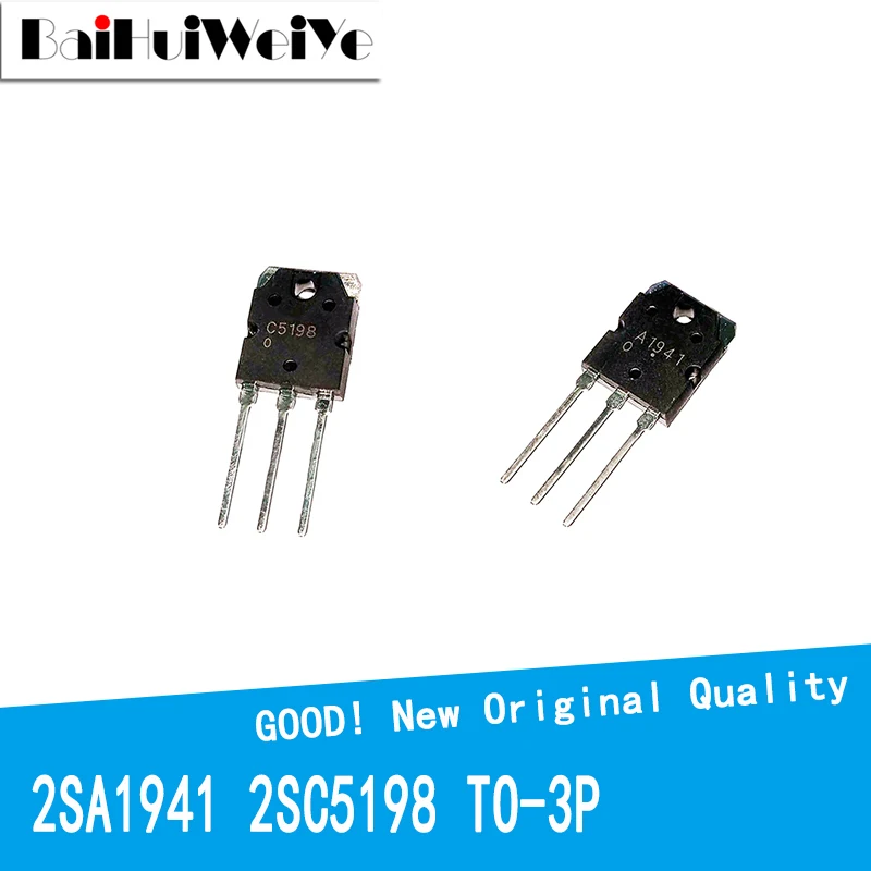 5Pcs/Lot 2SA1941 2SC5198 A1941 C5198 TO-3P TO-247 Audio Power Amplifier Tube New Good Quality Chipse