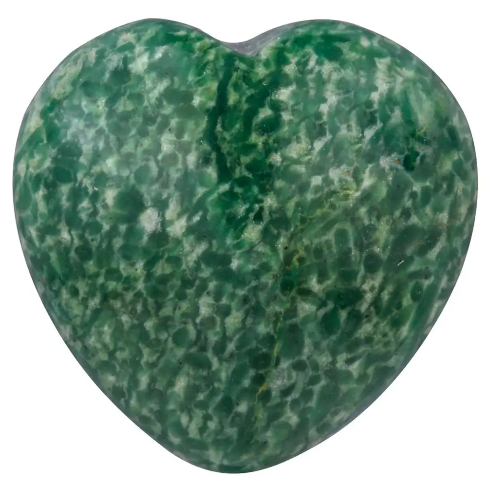 

Natural African Green Jade Carved Heart Stone, Palm Worry Stone for Anxiety Relief, Chakra Balancing Reiki Healing Crystal Gift