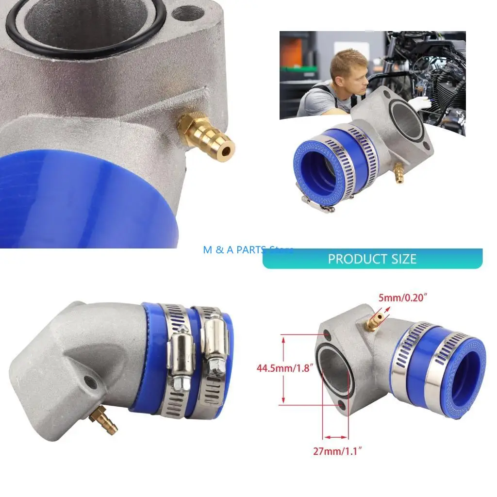 U1JF Carburetor Manifold Throat Tube For GY6 150cc Motorcycle Performances Restoration and Efficiency Boosts