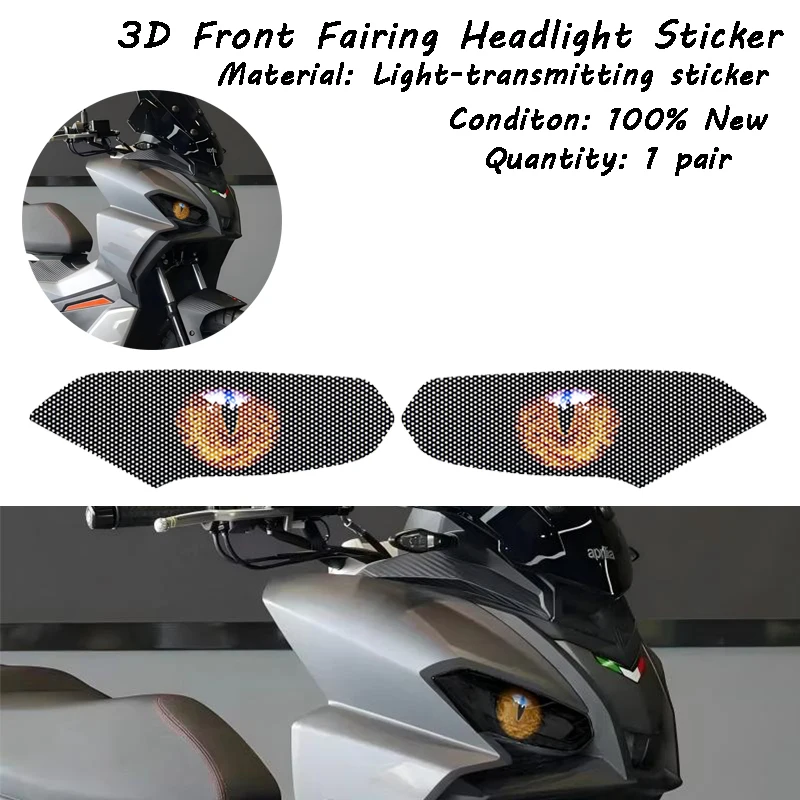 Motorcycle Headlight Sticker For Aprilia SR GT200 SR200 GT SRGT200 SRGT 2023 Head Light Pegatinas Guard Head Light Protection