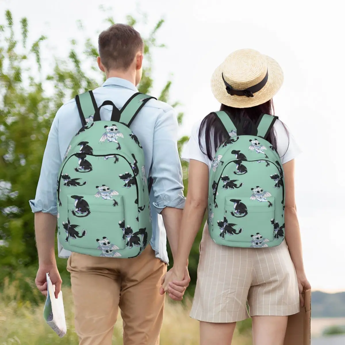 Night Light Repeating Pattern Backpack Student BookBag Children School Bag Laptop Shoulder Bags for Men Women