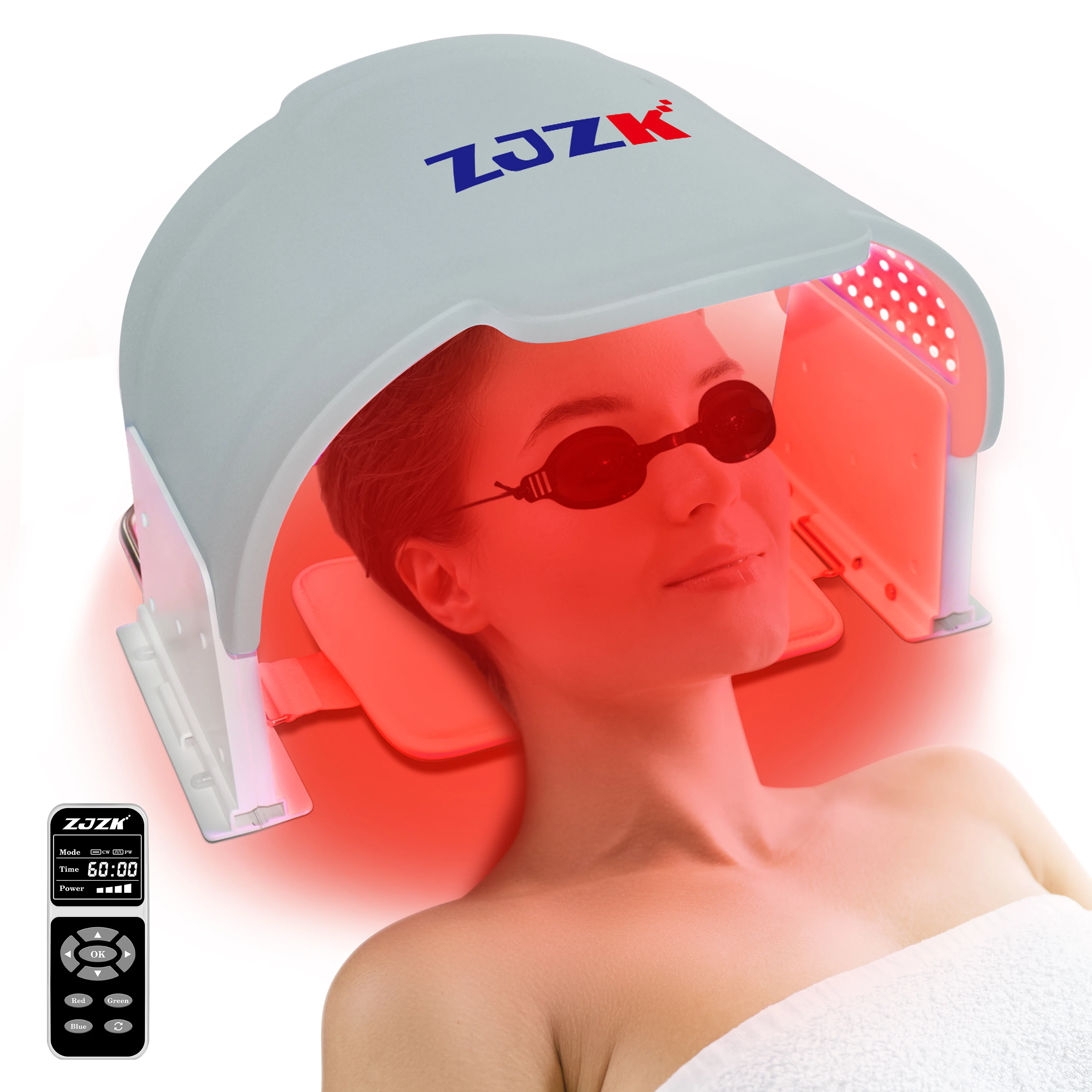 

ZJZK 7 Color Light Led Face Mask 660nm Red Light Mask Face Silicone 850nmx330chips+940nmx330chips Light For Face Remove Grease