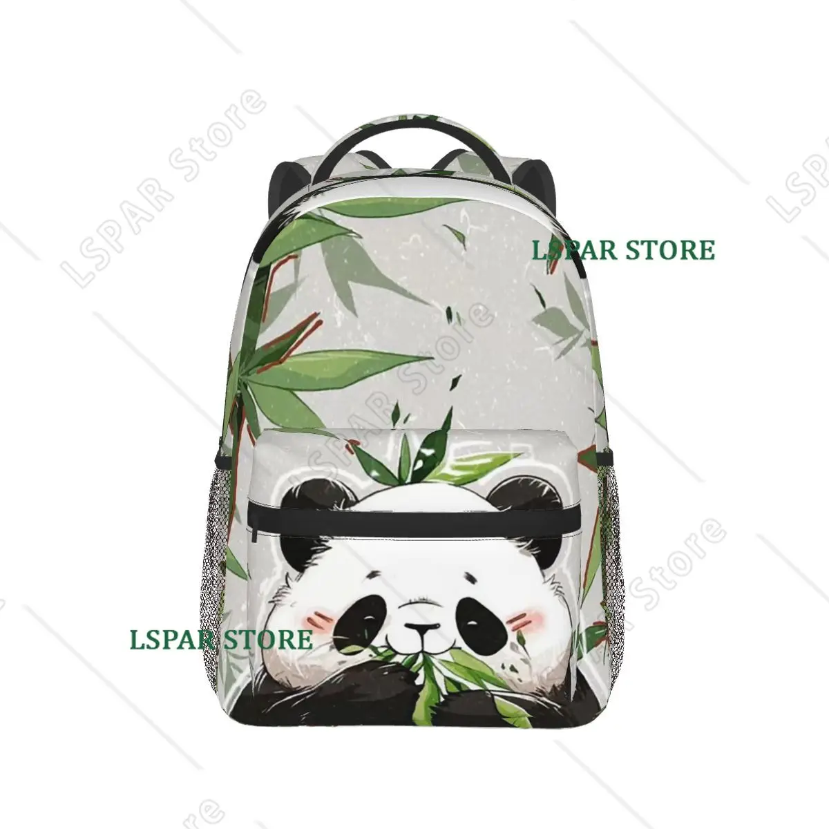 

Cute Panda Eating Bamboo Leaves Backpack Hot Sale Daypack Large Capacity Children BookBag School Bag Shoulder Bags for Men Women