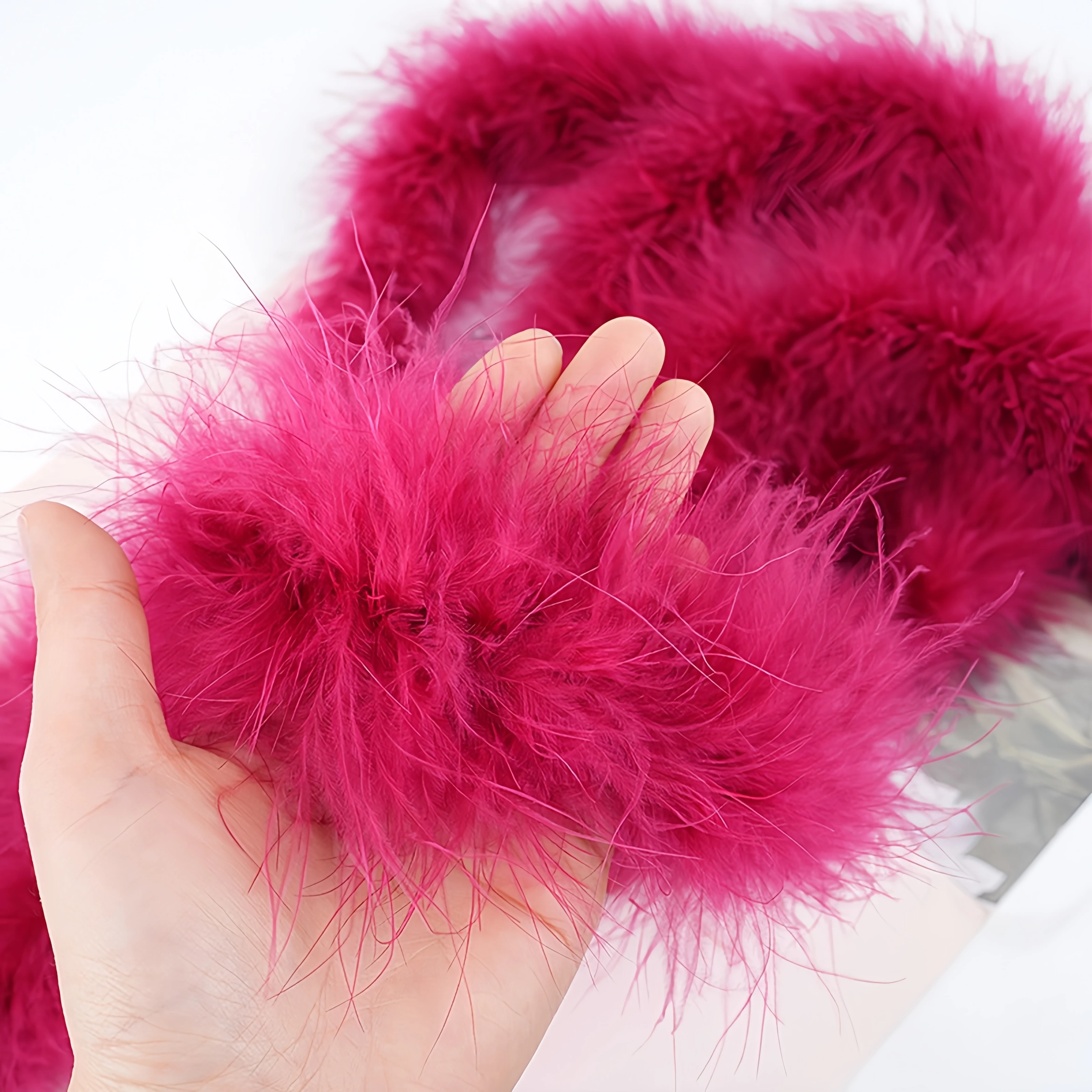 لينة رقيق تركيا ريشة بوا 2 متر 20 جرام الملونة الريش بوا قطاع DIY بها بنفسك الخياطة الملابس والمجوهرات الحرف الديكور #2