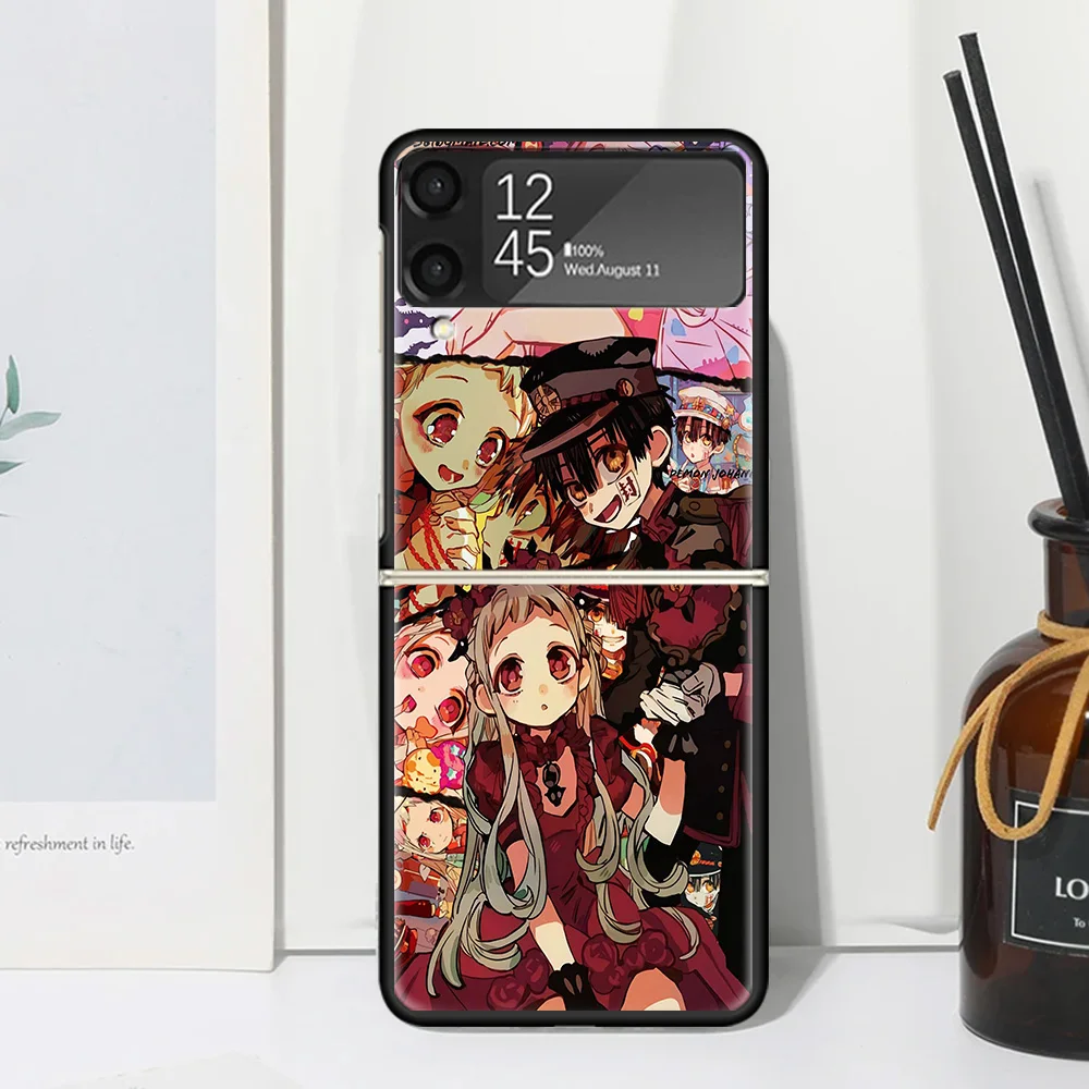 Anime Toilet Bound Hanako Kun Phone Case For Samsung Galaxy Z Flip Zflip 6 Flip6 5 Flip5 4 Flip4 3 Flip3 5G Art Fundas Black Cov