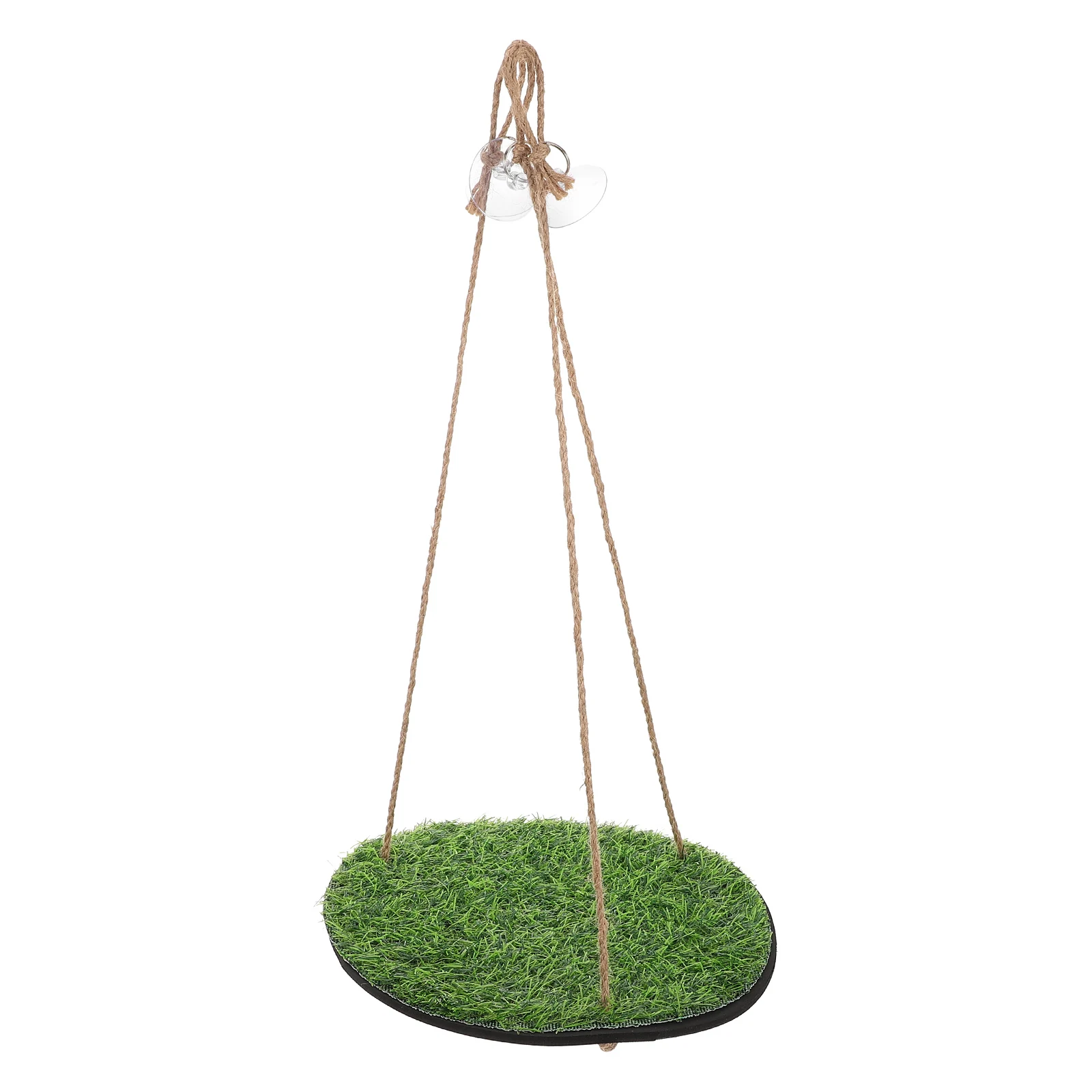 

Round Parrot Hammock Lizard Climbing Net Artificial Grass Bed Bird Cage Accessory Small Pet Reptile Indoor Outdoor Playground
