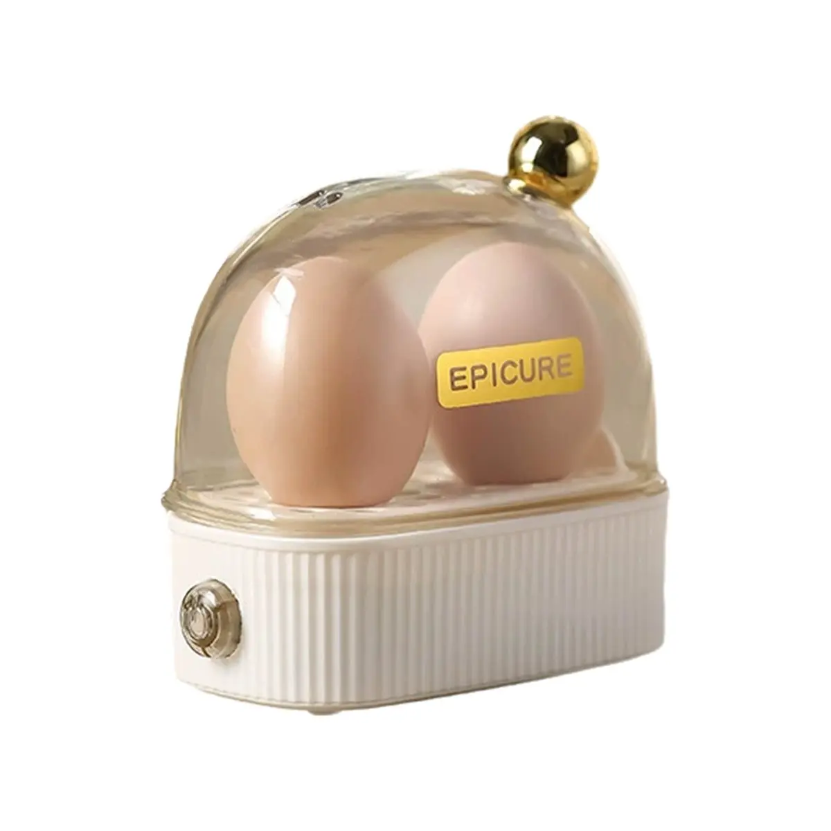 （ON SALE）Electric Egg Boiler Mini Breakfast Machine with Automatic Power Off Egg Cooker 120W Portable Food Steamer EU Plug A