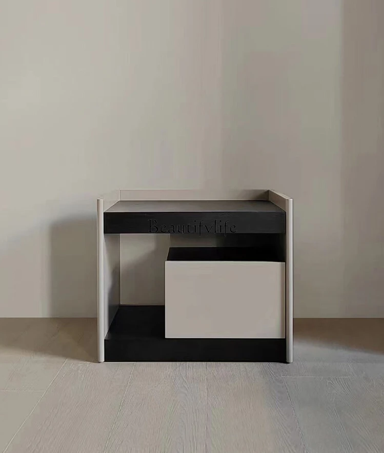 

Modern Minimalist Creative Bedside Cabinet Home Bedroom Storage Minimalist Storage Cabinet with Drawer