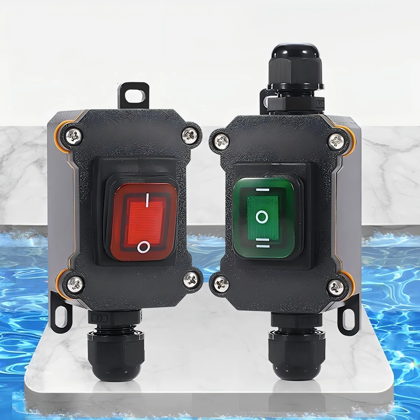 

Waterproof Switch IP65 Waterproof Ship Type Switch 16A/30A Rain Proof Outside Electrical Room Ampere Box Second Gear Inline Rock