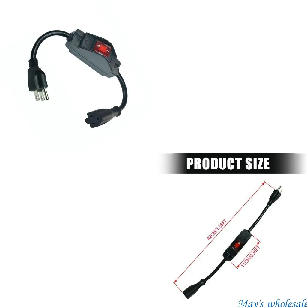 

3 Prong Heavy Duty Extension Cord With Waterproof Switches 16A 250V Power Extension Wire Easily On/Off Control 448A