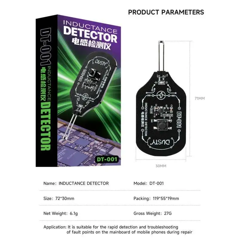 Probador de inductancia mecánico de DT-001, herramientas de reparación de placa base, buscador de fallos de Control de inducción electromagnética para placa de circuito PCB