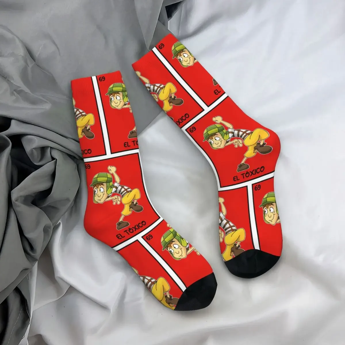 

Носки All Seasons Crew Stockings El Toxico - El Chavo Del Ocho, длинные носки в стиле хип-хоп для мужчин и женщин, подарки на День святого Валентина