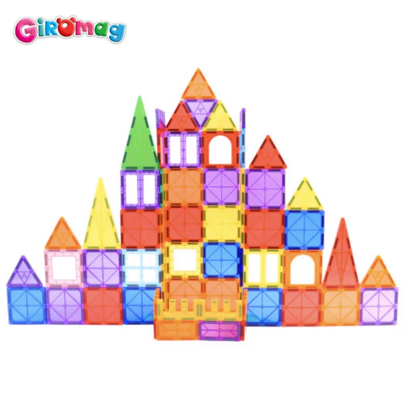 GIROMAG 97 قطعة لوحات البناء المغناطيسية مجموعة البناء الجذعية ألعاب تعليمية هدية للأطفال بنين بنات الذين تتراوح أعمارهم بين 3-12 اللعب الإبداعي