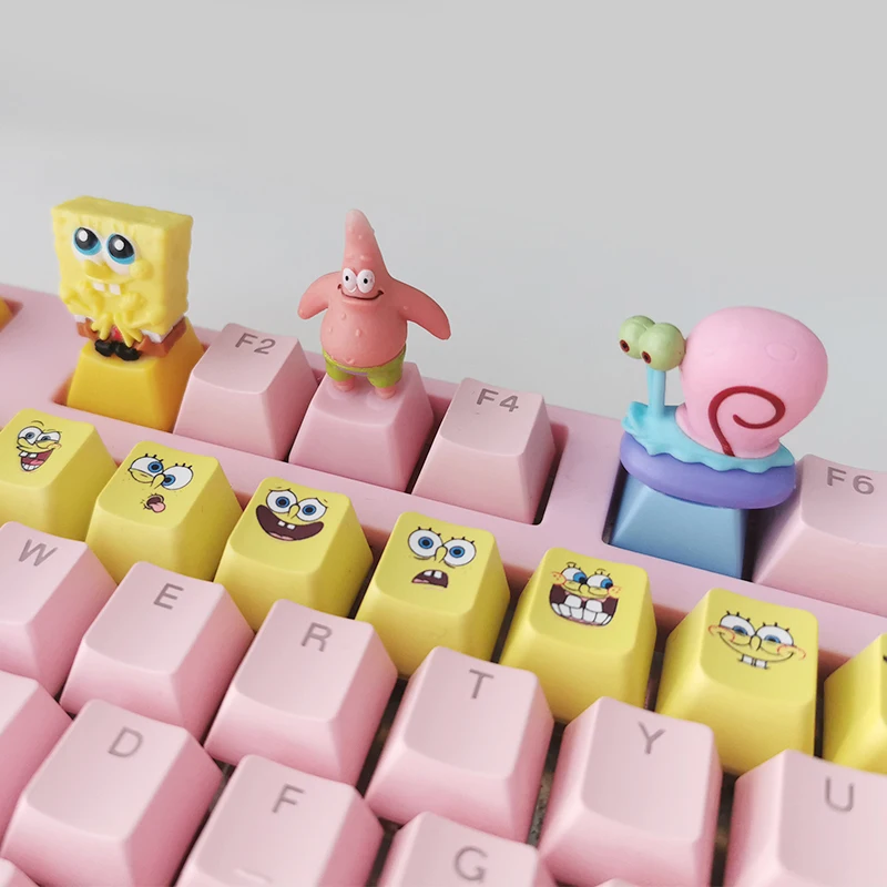 Touches de clavier mécanique 3D personnalisées, accessoires de jeu d'anime mignons, cadeaux décoratifs