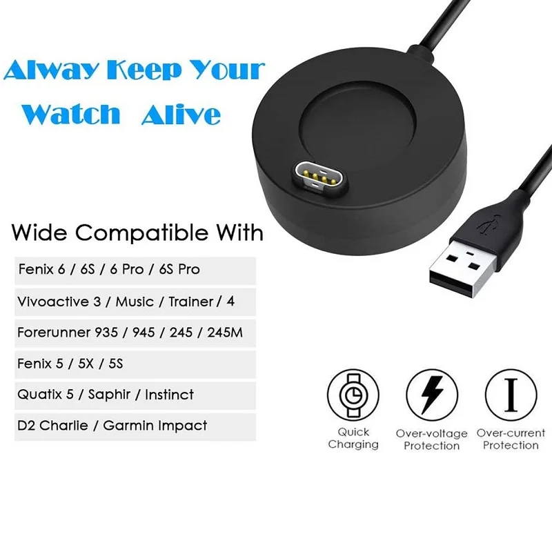 Cavo Caricatore USB-C Per Garmin Forerunner, Fenix, Instinct, Venu E Epix – Ricarica Veloce E Sicura