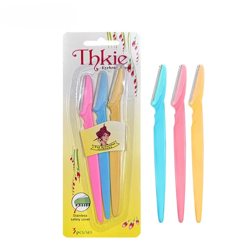 3/6 Pcs Eyebrow Trimmer Face Blade Shaver Portable Eye Brow Epilation Hair Removal Safety Eyebrow Cutting Woman Makeup Tools