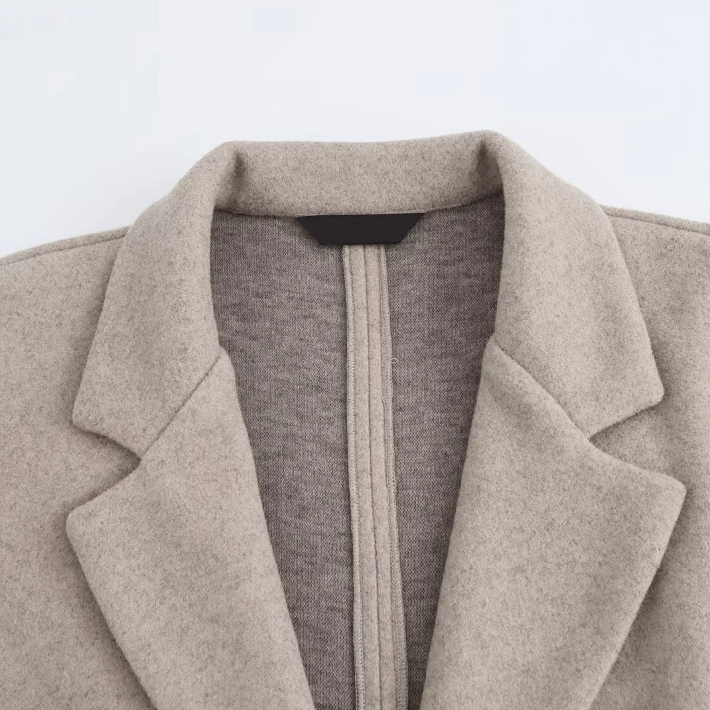 Z 2025 nuevo abrigo Faion Personali Simple Match para todas las estaciones, prendas de vestir exteriores de lana para mujer, marca china Ele Quali