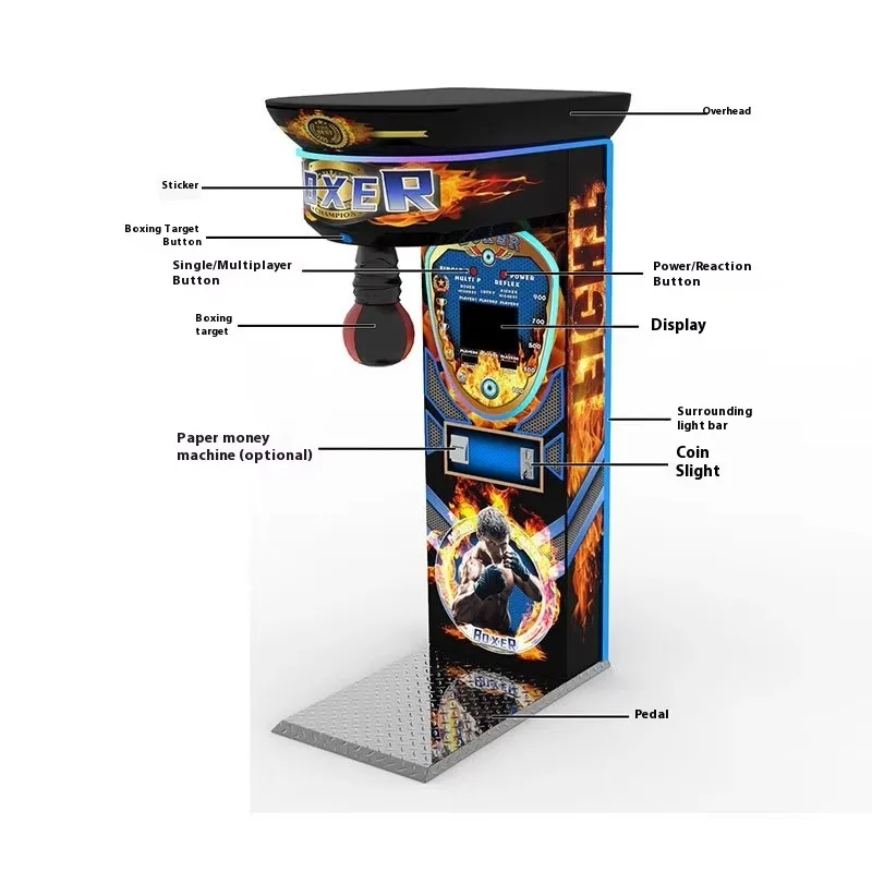 Black King Boxing Arcade Machi - مراجعة Arcade Game Coin وسعره