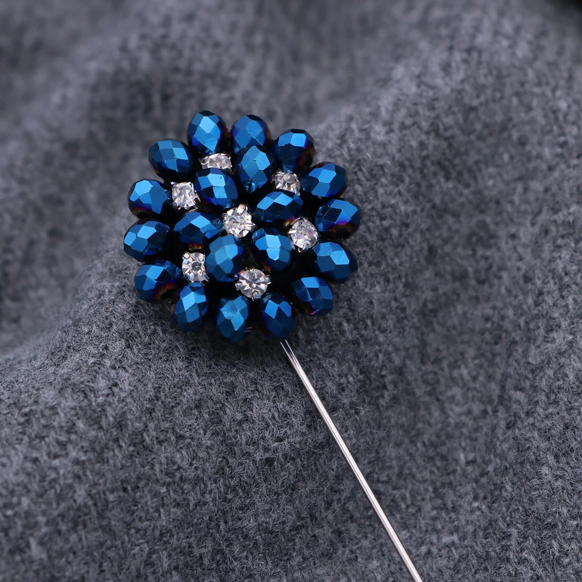 

Long Clear Crystal Flower Vintage Suit Jewelry For Women Men Stylish Everyday Wear Brooch Pin Suit Accessories Mens Brooch