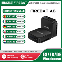FIREBAT A6 Latest MINI PC AMD Ryzen 7 6800H 16GB DDR5 RAM 512GB SSD WIFI6 BT5.2 Portable Desktop MINI-PC Computer