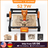 ACMER S2 12W 7W 4W Laser Engraver and Cutting Machine Tool CNC Working Area 300*300mm for Engravable Plywood Acrylic Leather