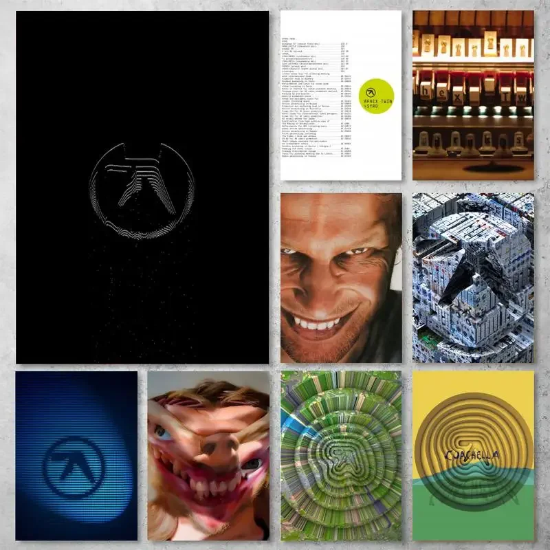 Aphex Twin DJ POSTER Poster Prints Wall Pictures Living Room Home Decoration Small