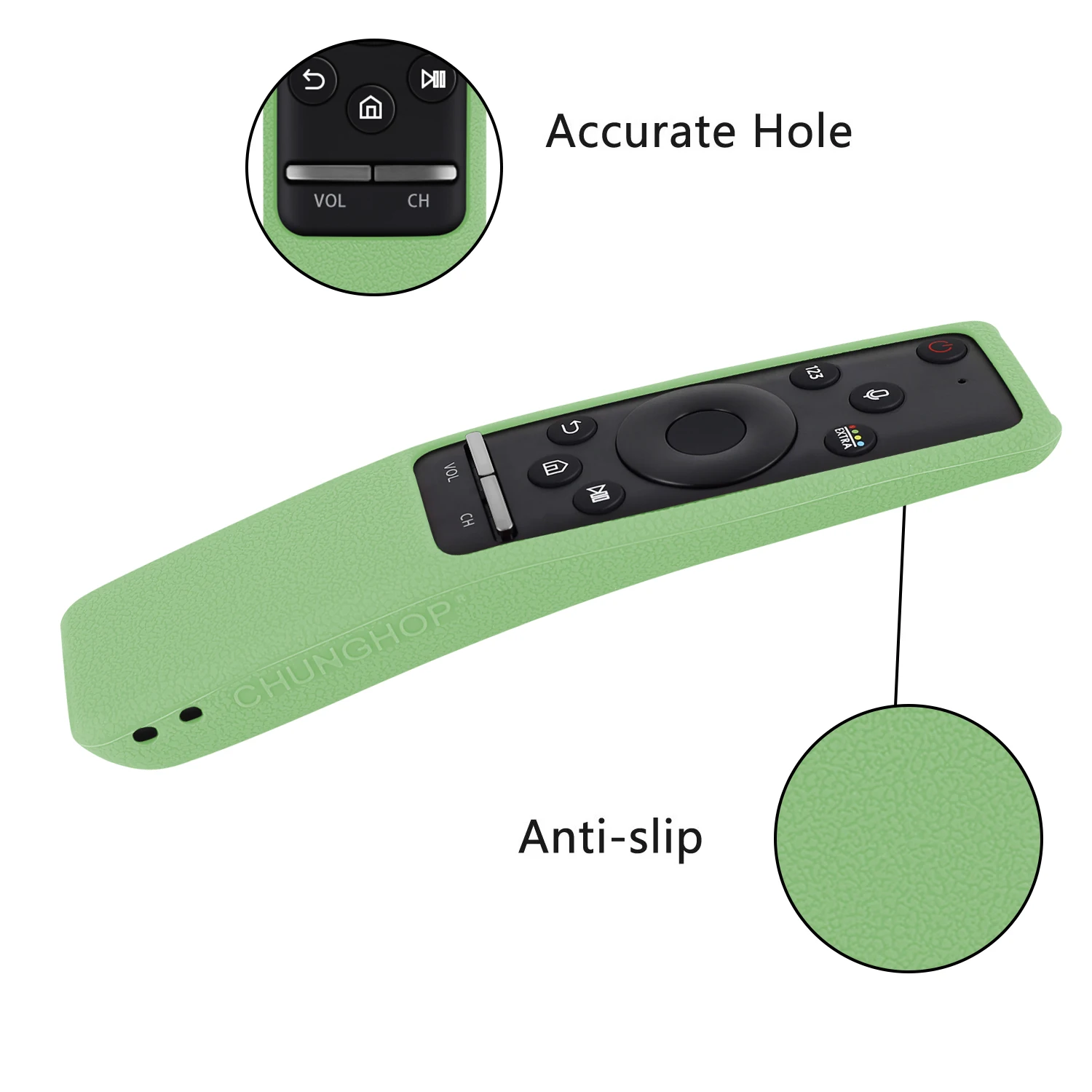 BN59-01312B Silicone Cover Fit for Samsung TV Voice Remote Control Case BN59-01312H BN59-01312F BN59-01312M RMCSPR1B Shockproof