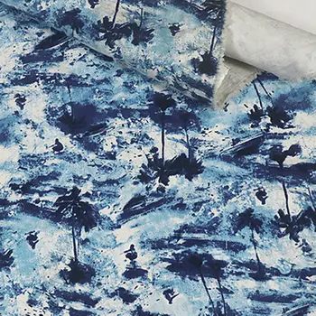 棉質彈性印花布料 春夏水洗牛仔布 輕薄柔軟透氣布料 設計師批發紙 以米發售 10 最佳銷售 牛仔布 - №10