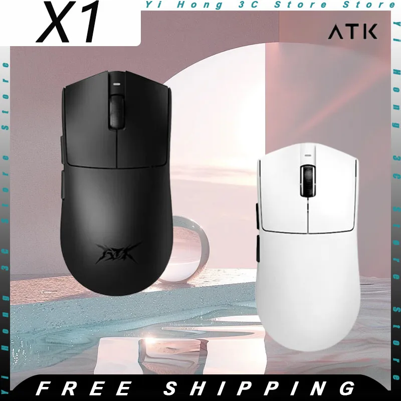 ATK Blazing Sky X1 Series Dual Mode Mouse PAW3950Ultra Nordic 52840 8K Ergonomic Custom Lightweight Esports Mice PC Accessory