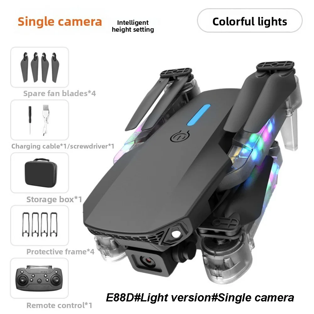 E88D E99D มินิ โดรน กล้อง 4K HD แบบเดี่ยว/คู่  รุ่นคงที่ความสูง  พับเก็บได้  รุ่นมีไฟ  ระบบ WiFi FPV มุมกว้าง