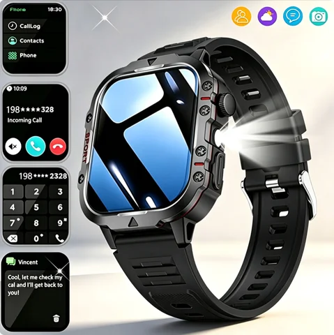 2026 Smart Watch, Supporting Wireless Calls, Multi-Sports Modes, Music, Reminders, Wallpapers, Weather, USB Charging, Multifunctional Wearable, Compatible with Iphone And Android, Unisex, Ideal Holiday Gift for Friends, Lovers, Parents