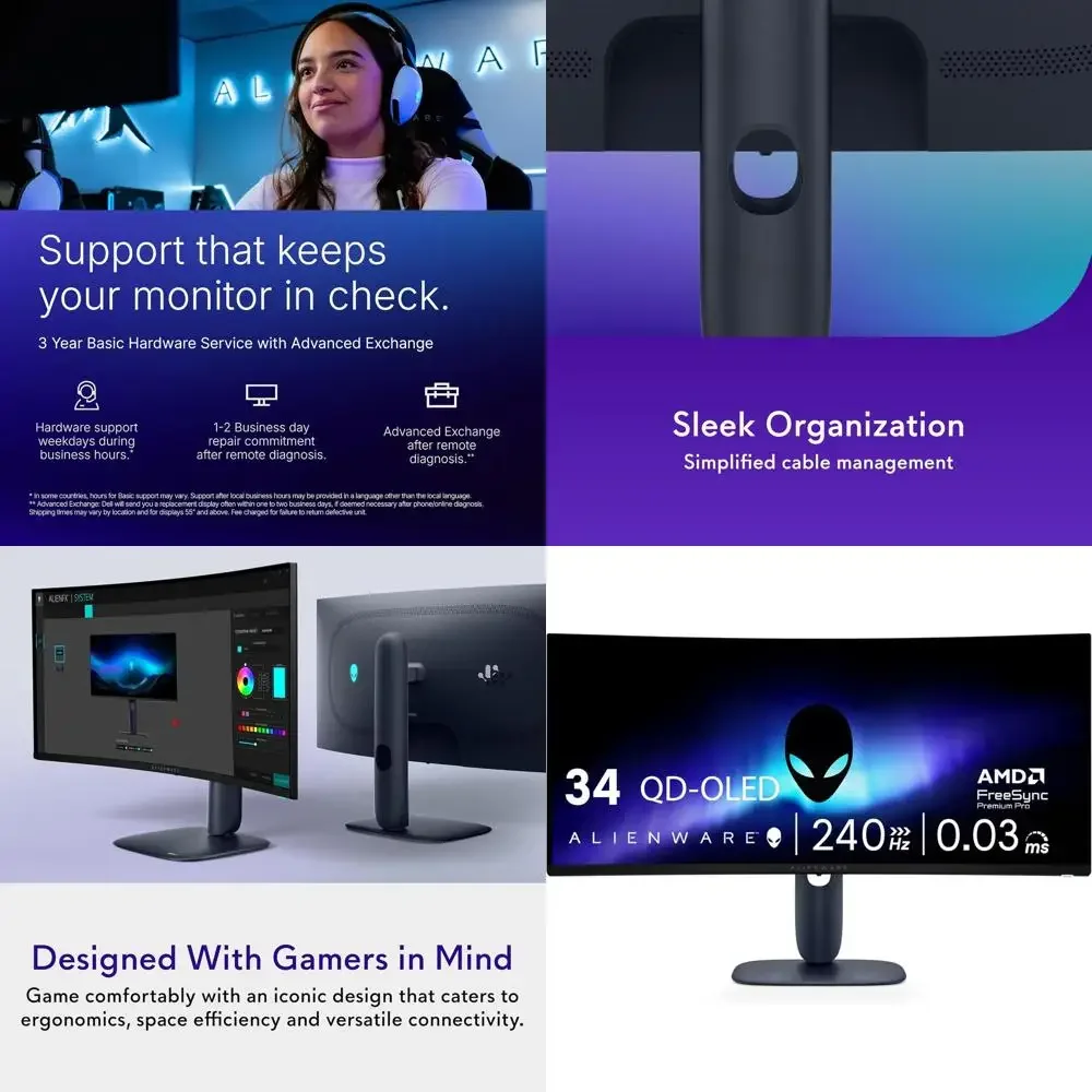 

Ultra-Fast 34.2 WQHD Curved Gaming Monitor - 240Hz, 0.0s Response, HDR400, Adaptive Sync