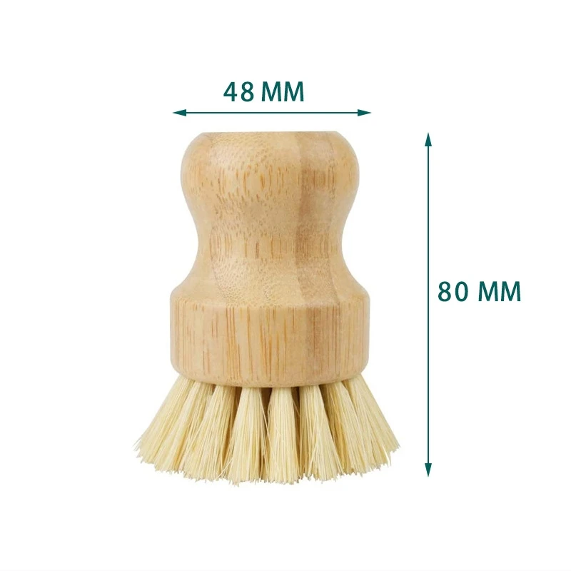 Long Handled Sisal Pot Brush Non-Greasy Kitchen Household Bowl Cleaner Butterfly Design Fruit & Vegetable Cleaning Tool
