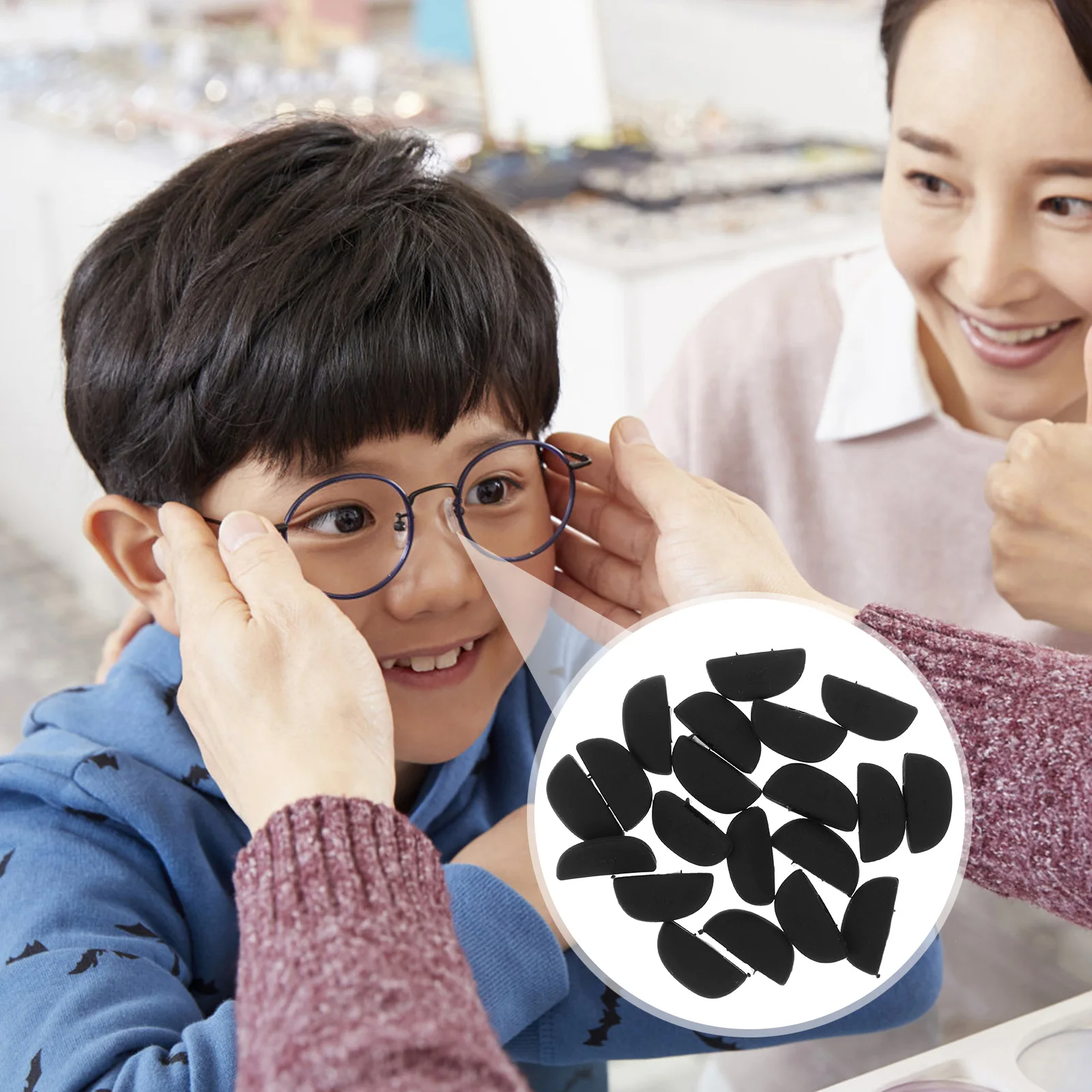 10Pairs سيليكون مخدات أنف للنظارة للنظارات لينة المضادة للانزلاق مرنة الأنف وسادة النظارات البصرية إطار إصلاح أجزاء نظارات لوازم