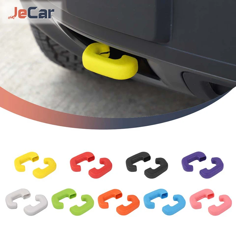 JeCar Car Towing Hook TPE Trailer Rear Bumper Off-road For Ford Bronco Sport 2021 up Outdoor Traction Hook Exterior Accessories