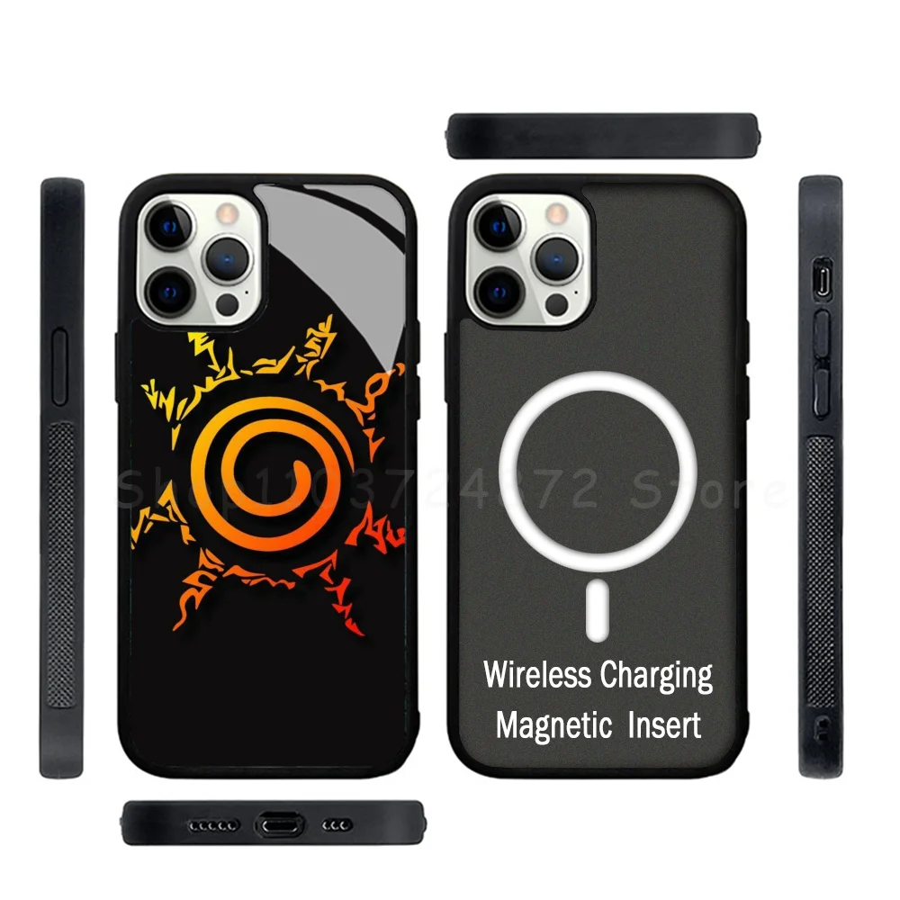 N-Naruto Phone Case Strong Magnetic For IPhone 15 14 13 Pro Max Alex Mirror For Magsafe Wireless Charging Cover