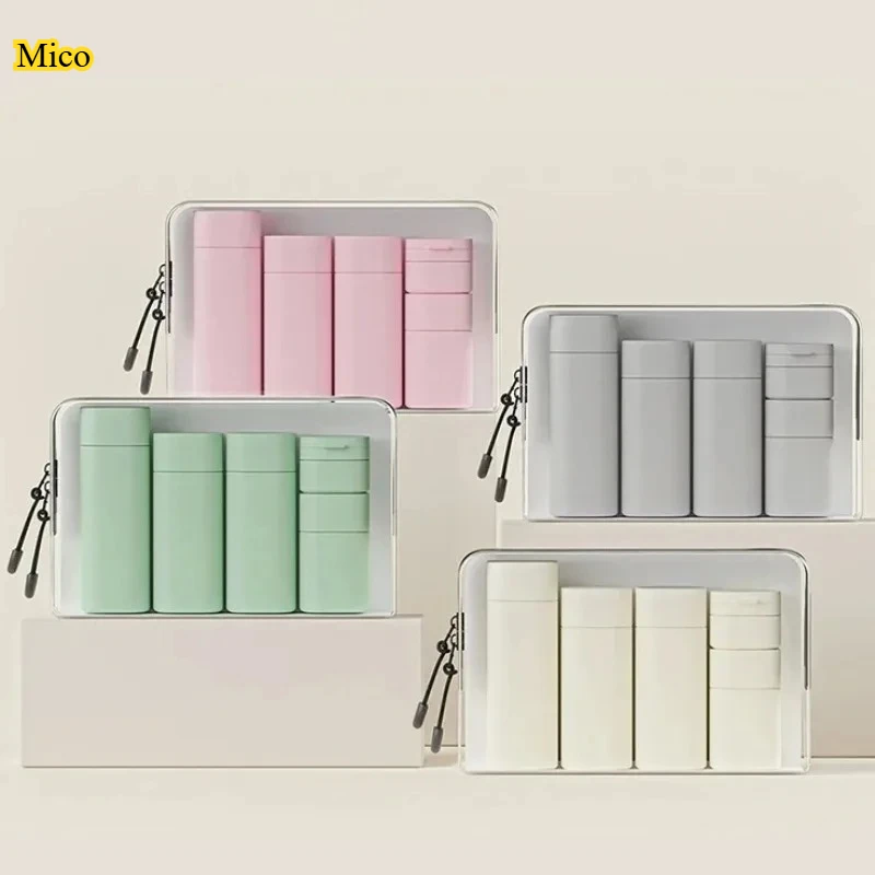 

5Pcs Multiple Colors Hydrating Makeup Storage Bottles Portable Lotions Shampoos Traveling Refillable Squeezed Empty Bottles