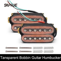 Humbucker Pickup Coil for Electric Guitar, Splitting Dual Coil Pickup,  4 Conduct Cable, N-7.5K, B-15K Output, Transparent