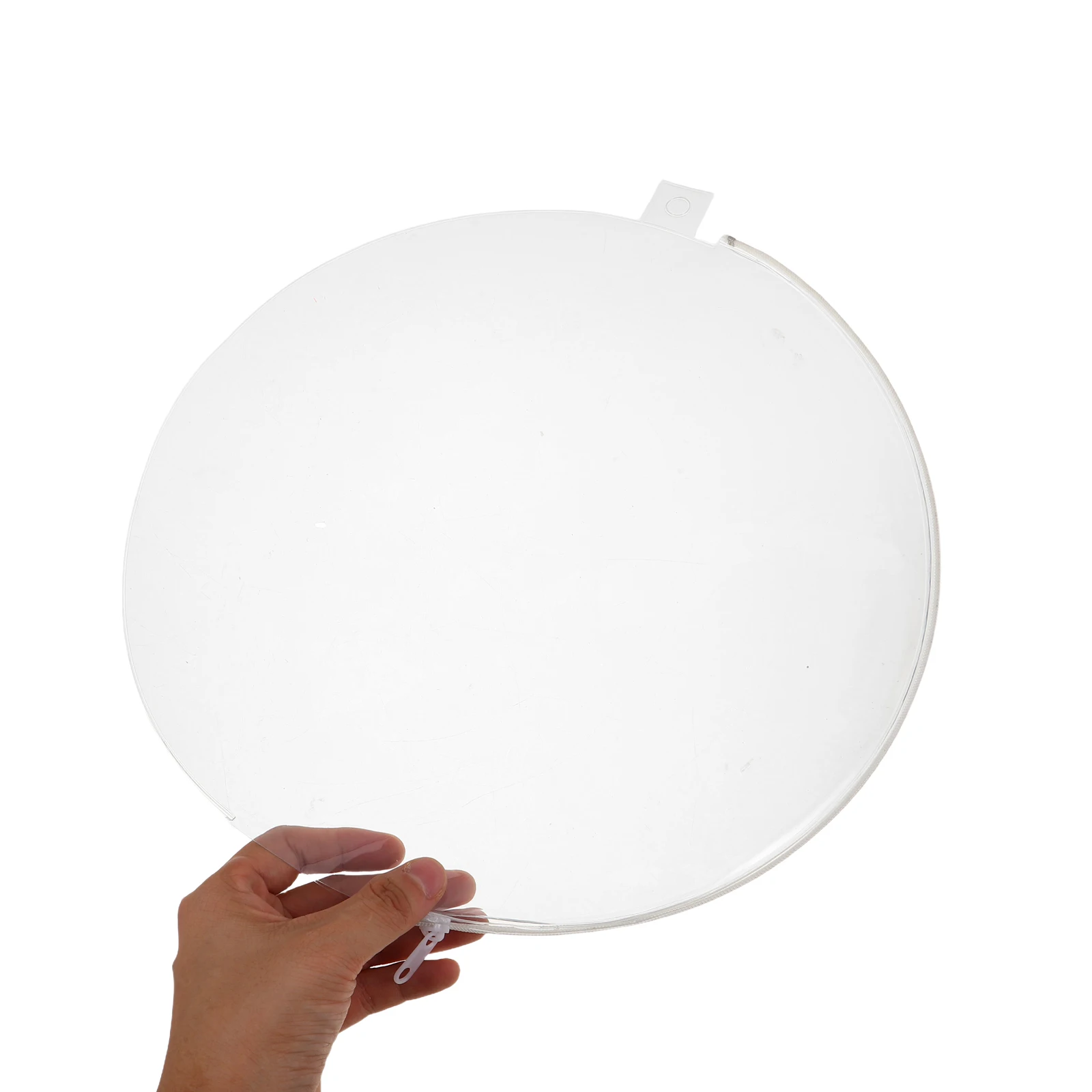 1pcs Round Fan Storage Bag 13"X12" Transparent Pvc Dustproof Hand Fan Protector Folding Pouch For Outdoor Travel Concert Event view 3