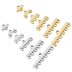 20pcs Stainless Steel Multi Strand Earring Necklace Bracelet Layer Clasp Pendant Bails Connector for DIY Jewelry Making Supplies