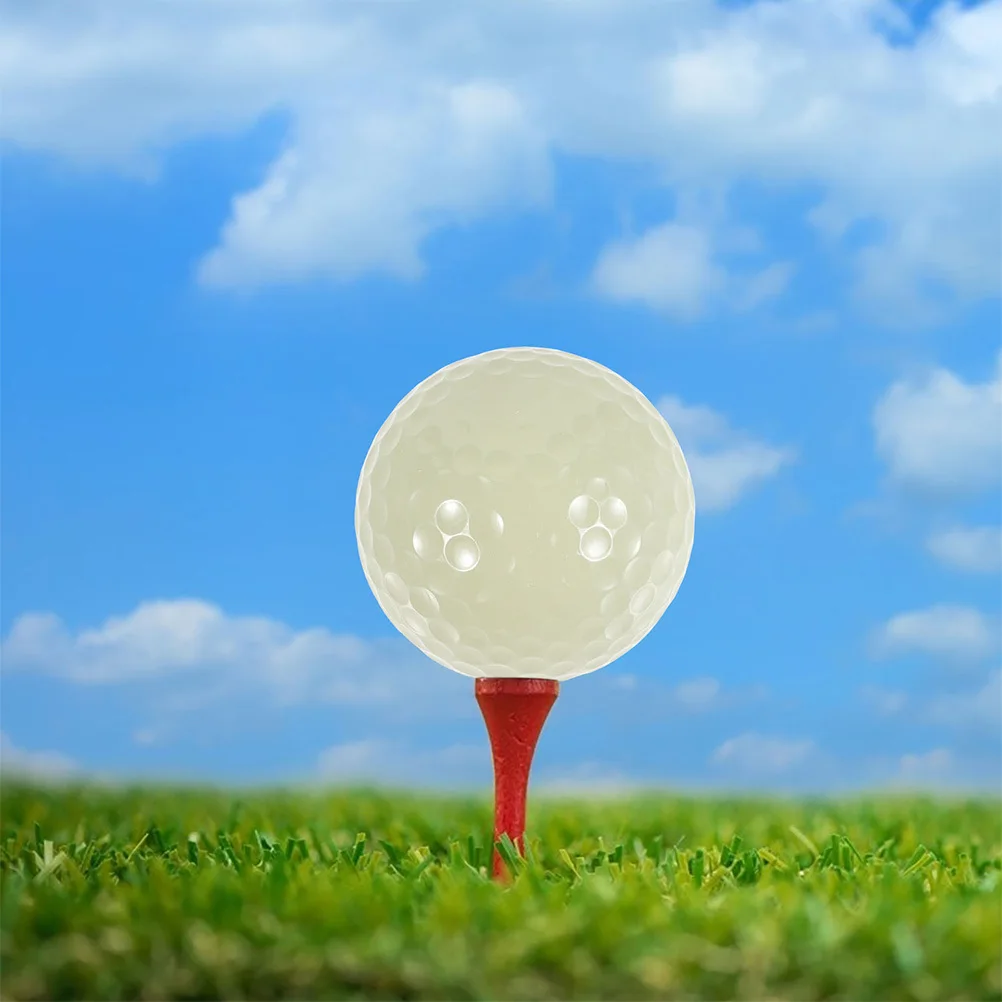 

2Pcs Night Golf Balls Glowing Luminous Reusable Practice Training Balls Glow in Glow in Dark Softball