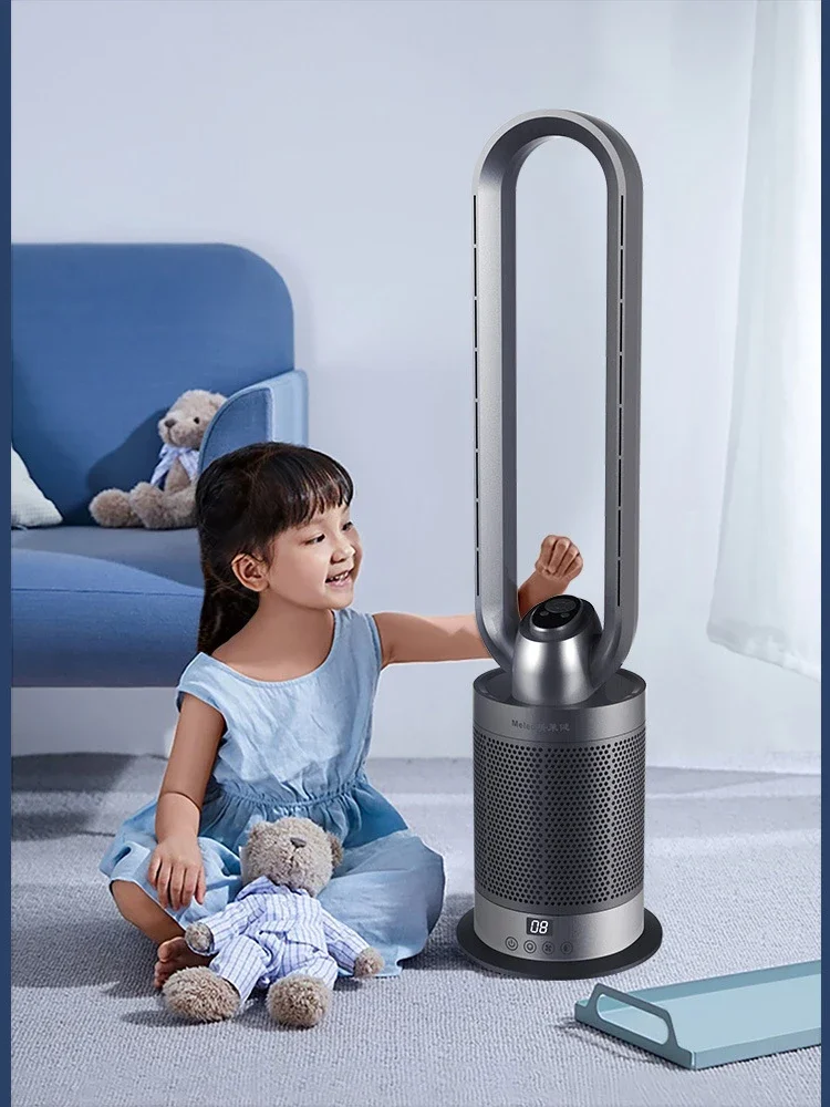 New Negative Ion Air Purification Energy-saving Fan Heater Vertical Cold and Warm Dual-purpose Floor Bladeless Fan Home Heaters