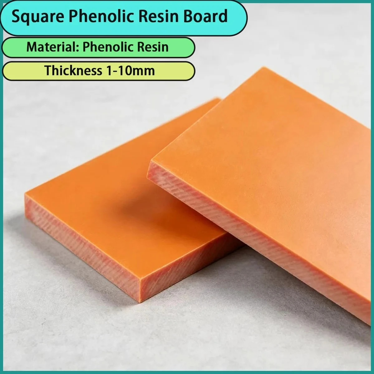 1-10mm thick square phenolic resin board is used for electrical equipment, mold pads, insulation structural components, etc