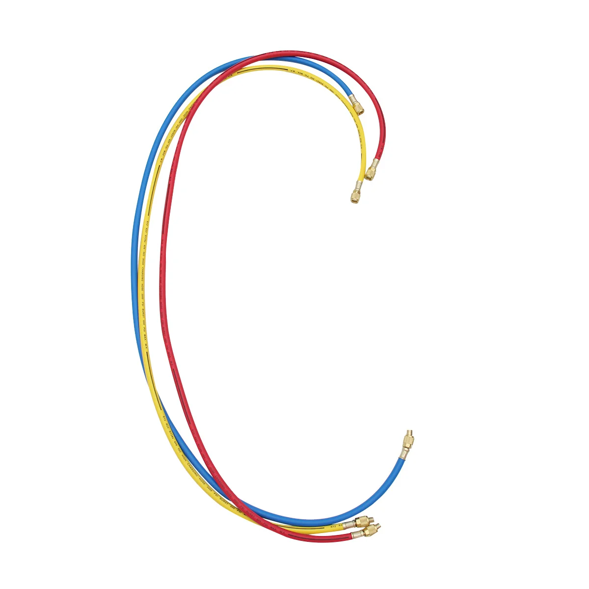 

60" 1/4" Sae Hvac Charging Hoses 600 Psi Burst 3000 Psi R410A R134 Adapter Included Durable Ac Repair Tools For Refrigerant