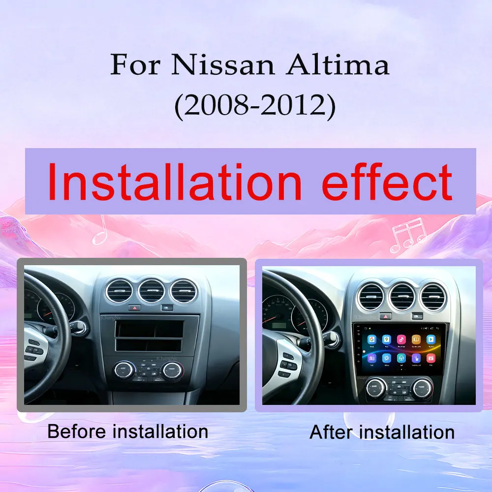 For Nissan Altima 2008 - 2012 YouTube CarPlay Android GPS Navi Car Radio Multimedia Player Split Screen DSP Stereo Accessories
