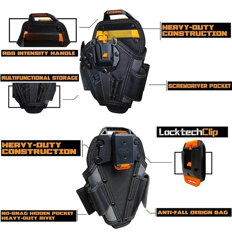 Tool Waist Belt Professional Tool Bag Portable Tools Organizer Electric Drill Quick Hanging Electrician Equipments