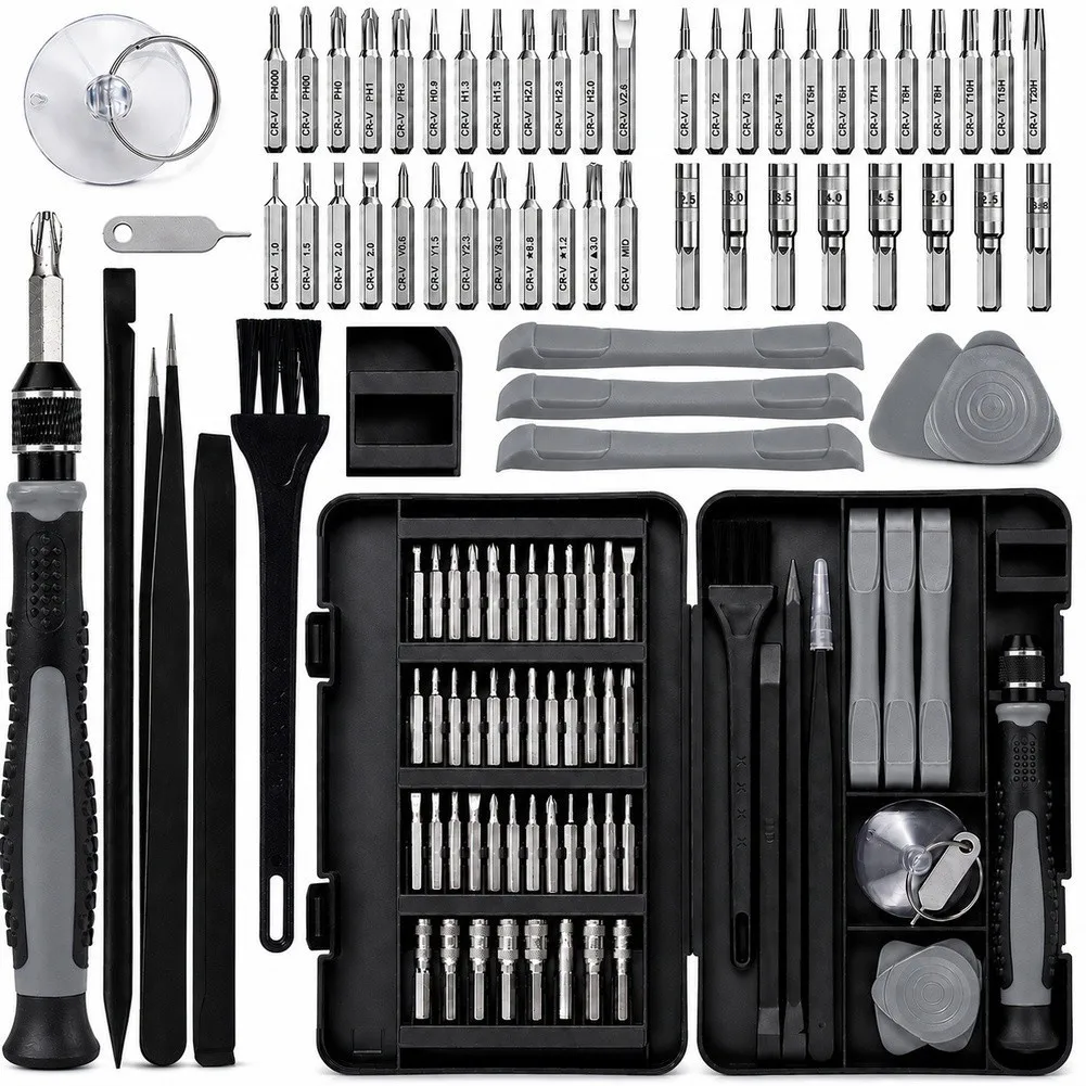 58-in-1 For Electronics Tool Set Featuring 44 Precision Bits Steel Material and Accessories for Device Maintenance