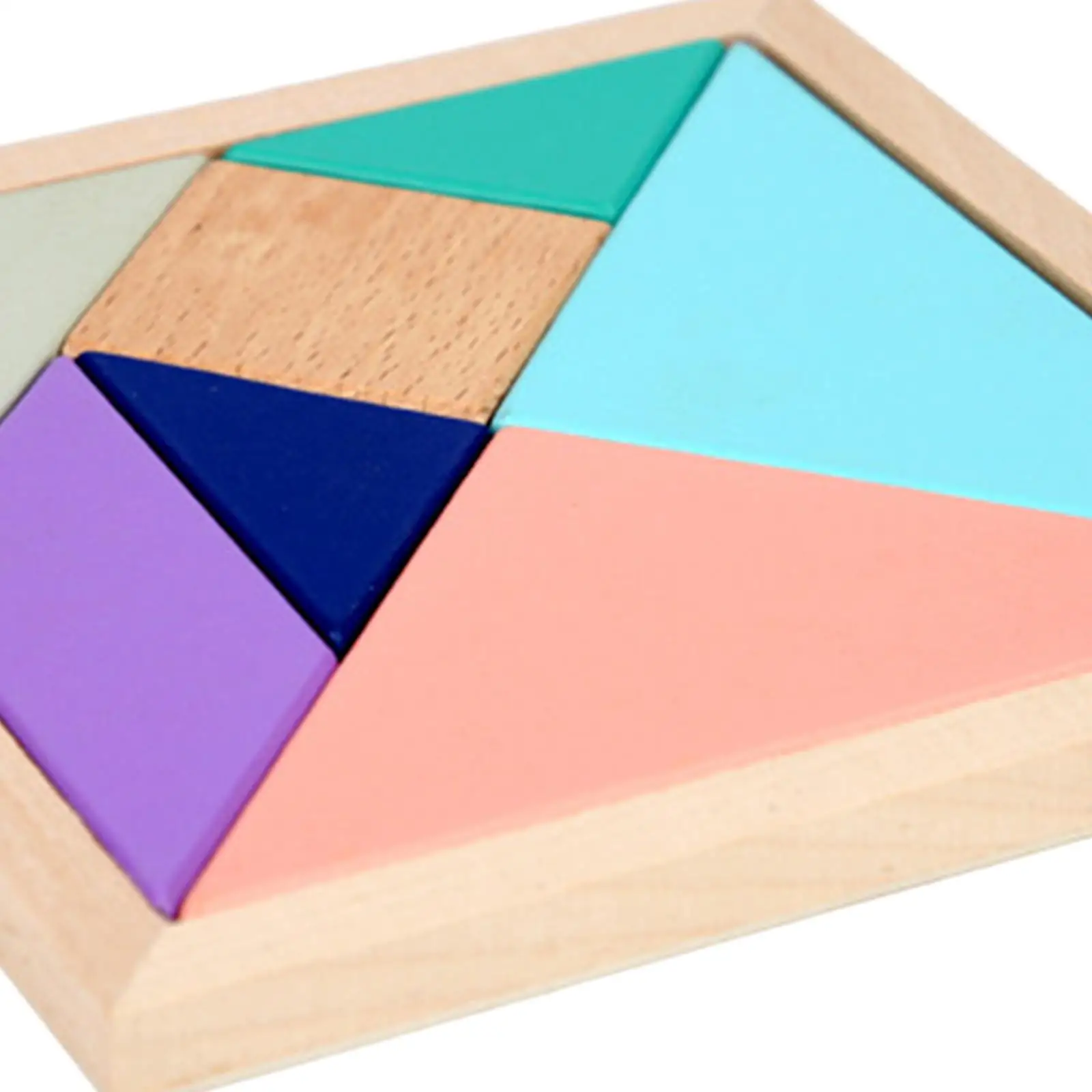 Wooden Tangram Puzzle Montessori Toys for Kids 3+ Years Brain Teaser Shape Block Travel Board Game Educational Sorting Stacking